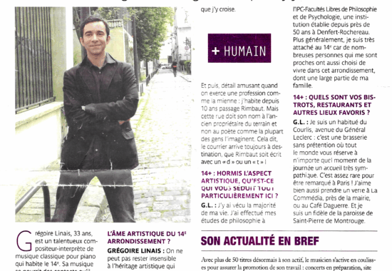 Grégoire Linais lors d’une interview